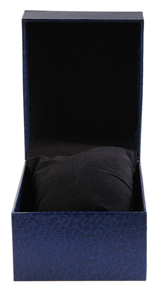 Uhren-Klappbox, Pappe, blau, 7,5 cm x 9 cm x 11 cm