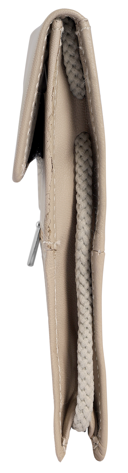 Steinmeister Echtleder Umhänge-Geldbörse/ Brustbeutel, beige