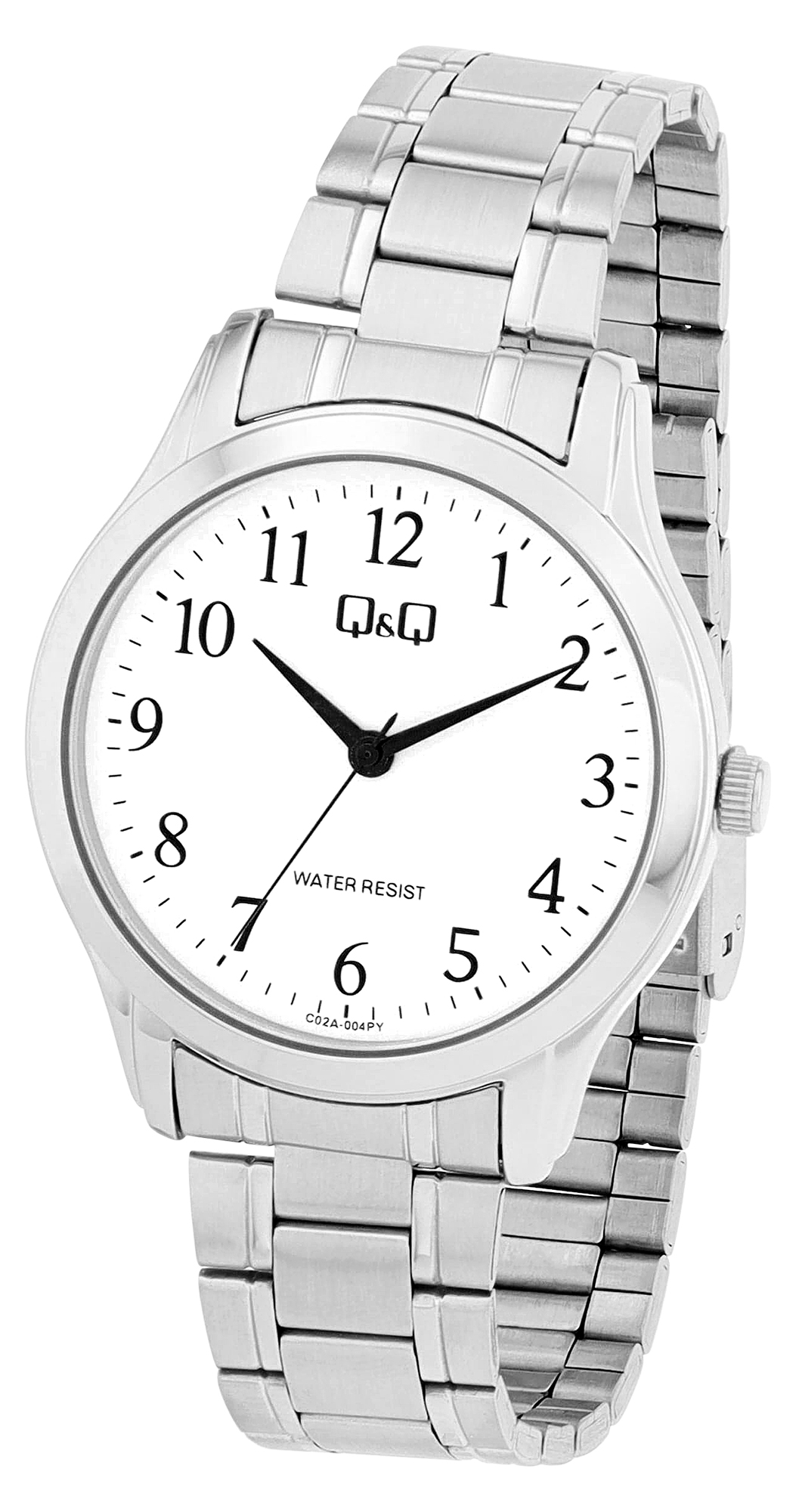 Q&Q Herrenuhr mit Edelstahlband, 3 BAR, silberfarben