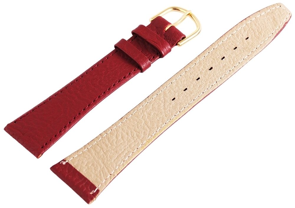 Basic Echtleder Armband in bordeaux rot, genarbt, flach, 20 mm
