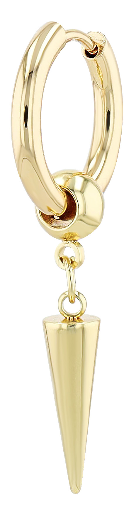 "Mewtwo", Unisex Klapp-Creole, Edelstahl, goldfarben, Ø 12 mm