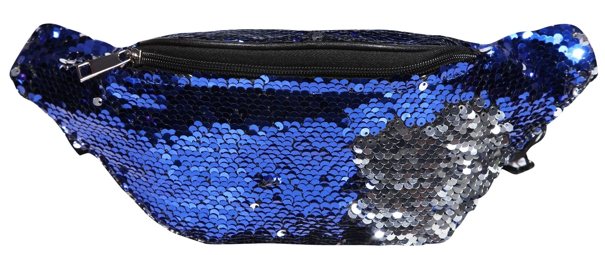 Gürteltasche mit blauen Pailetten