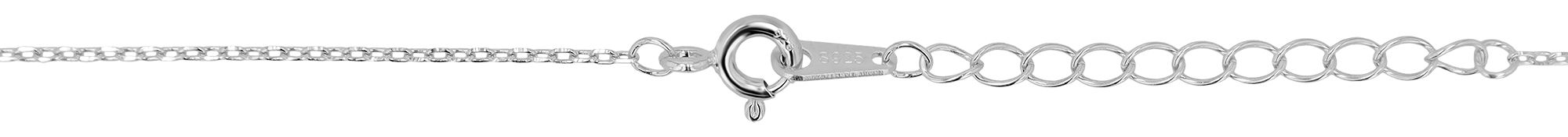 "Silia", 925/- Echt Silber Kette, Anhänger Kreuz, silberfarben, rhodiniert