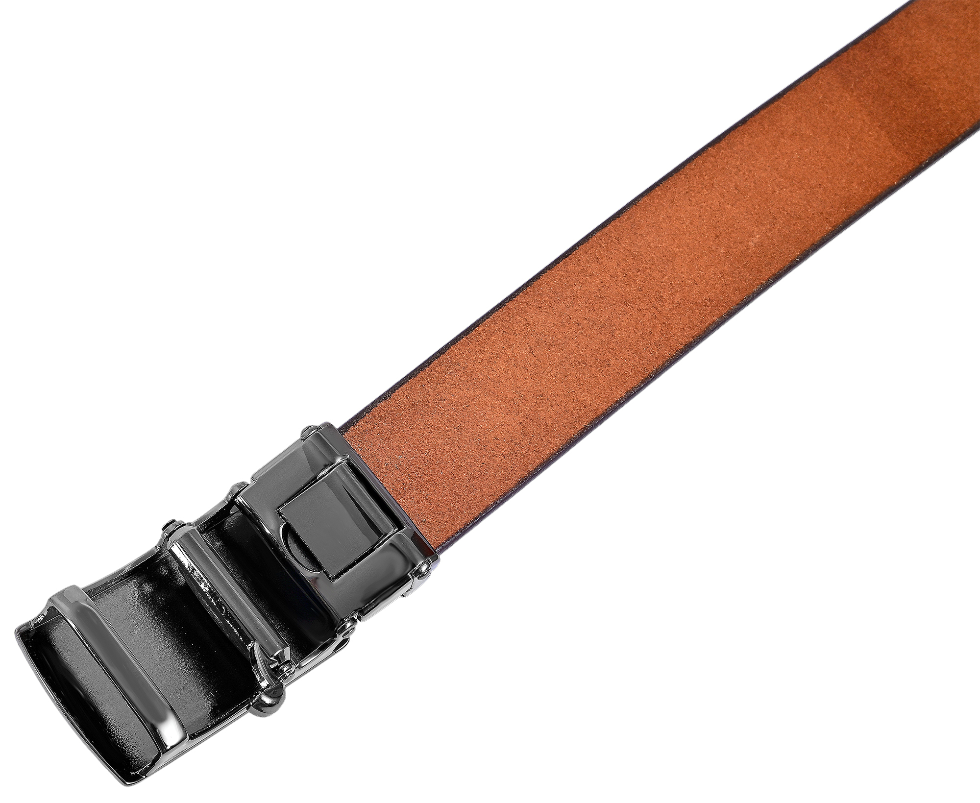 Leonardo Verrelli Echtleder Automatik-Gürtel, max. 100 cm/ 35 mm, braun (tan) - kürzbar