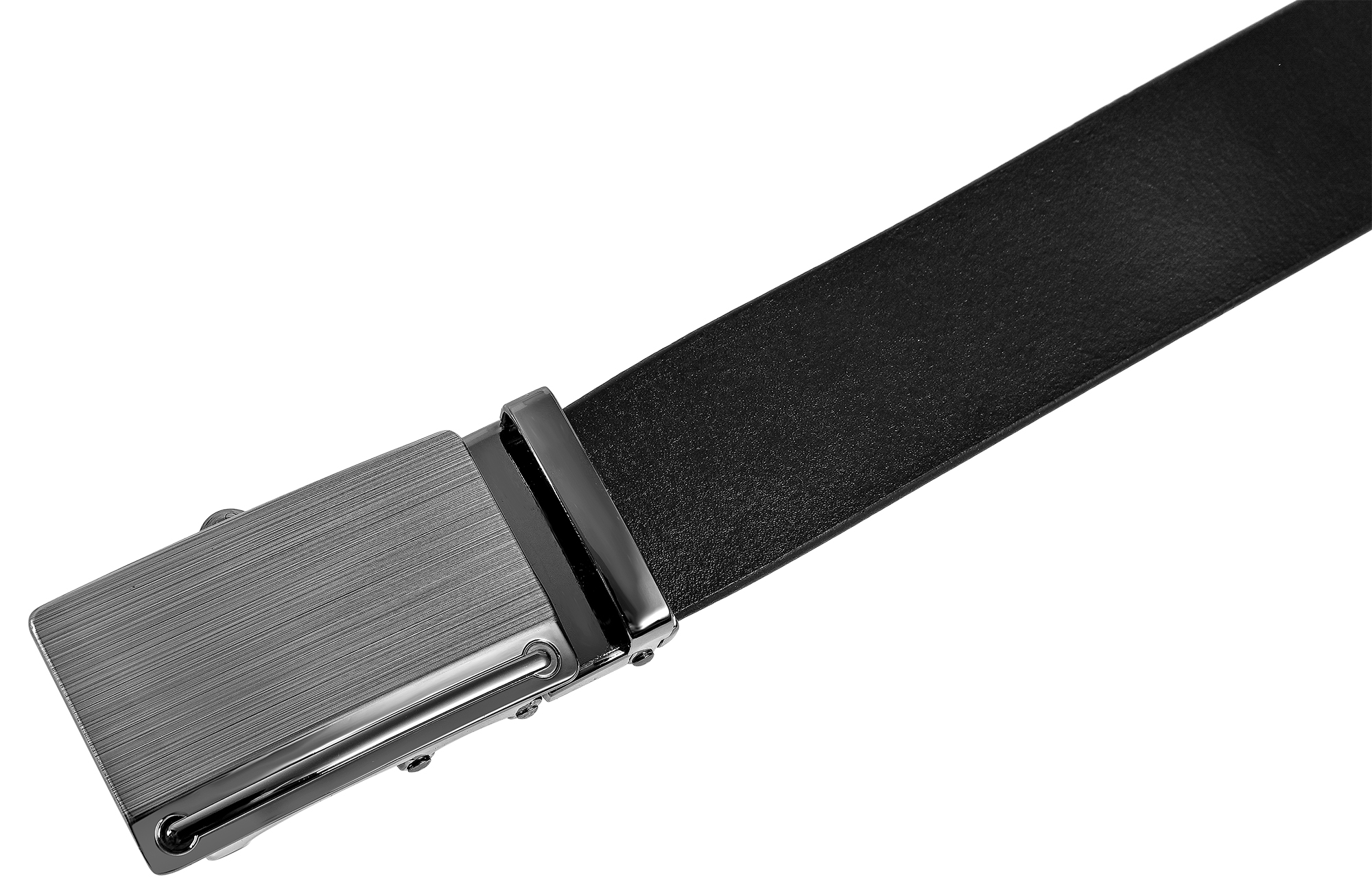Leonardo Verrelli Echtleder Automatik-Gürtel, max. 90 cm/ 35 mm, schwarz - kürzbar
