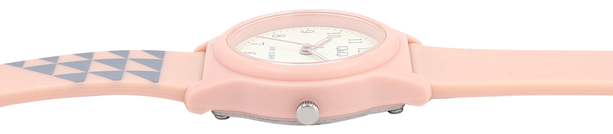 Q&Q Kinderuhr Ø 31 mm, Resinband, Peach (rosa) - Muster
