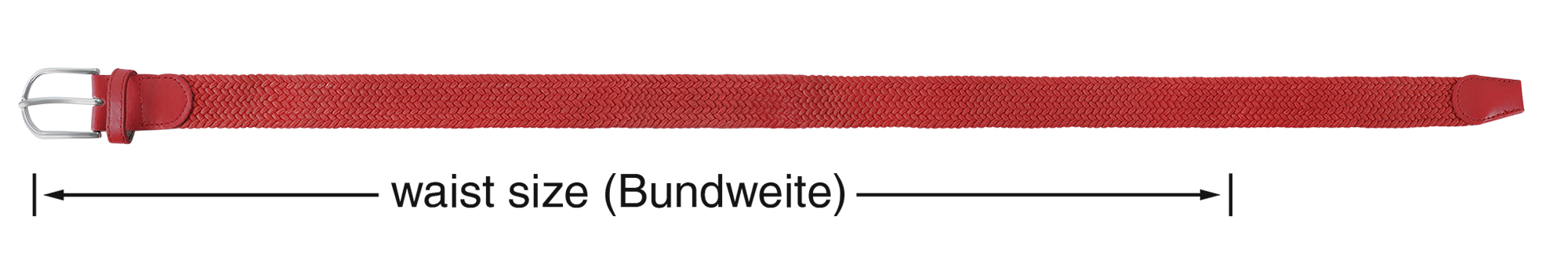 Flechtgürtel aus Textil, VE 12, 5x Gr. 95cm, 5x Gr. 105cm, 2x 115cm