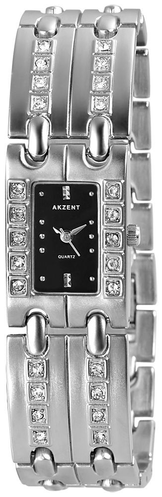 Akzent Damenuhr mit Metallarmband