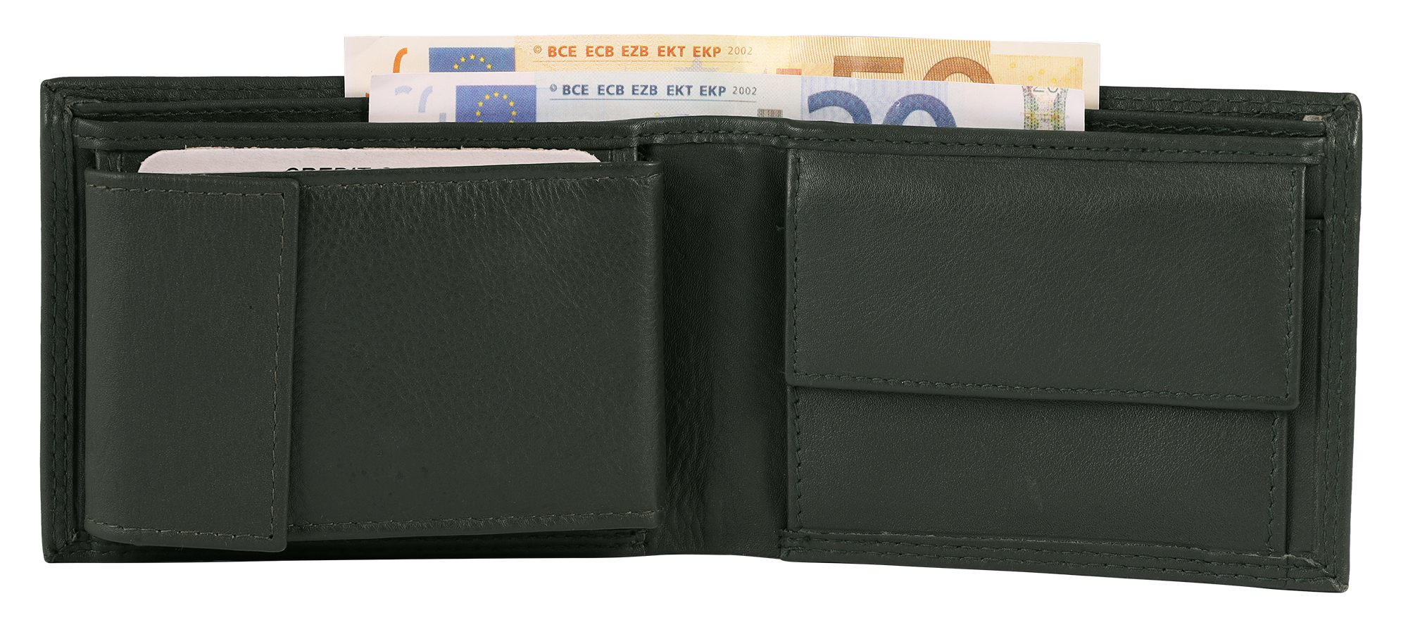 Leonardo Verrelli Echtleder (Nappa) 2-in-1 Geldbörse/ Kartenetui, RFID, Querformat