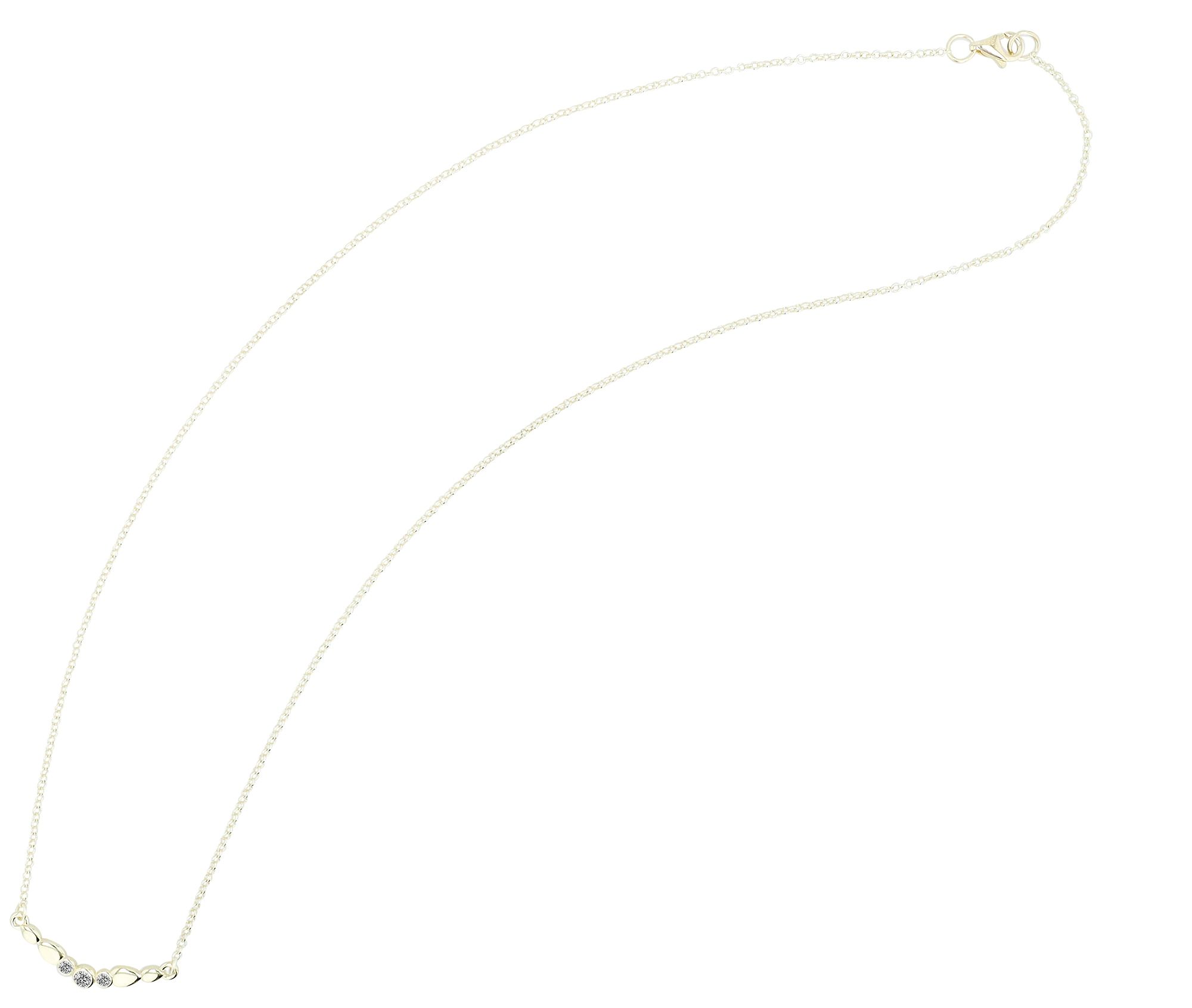 333/- Gold "Marit" Halskette mit Zirkonia, 8 Karat, Gelbgold