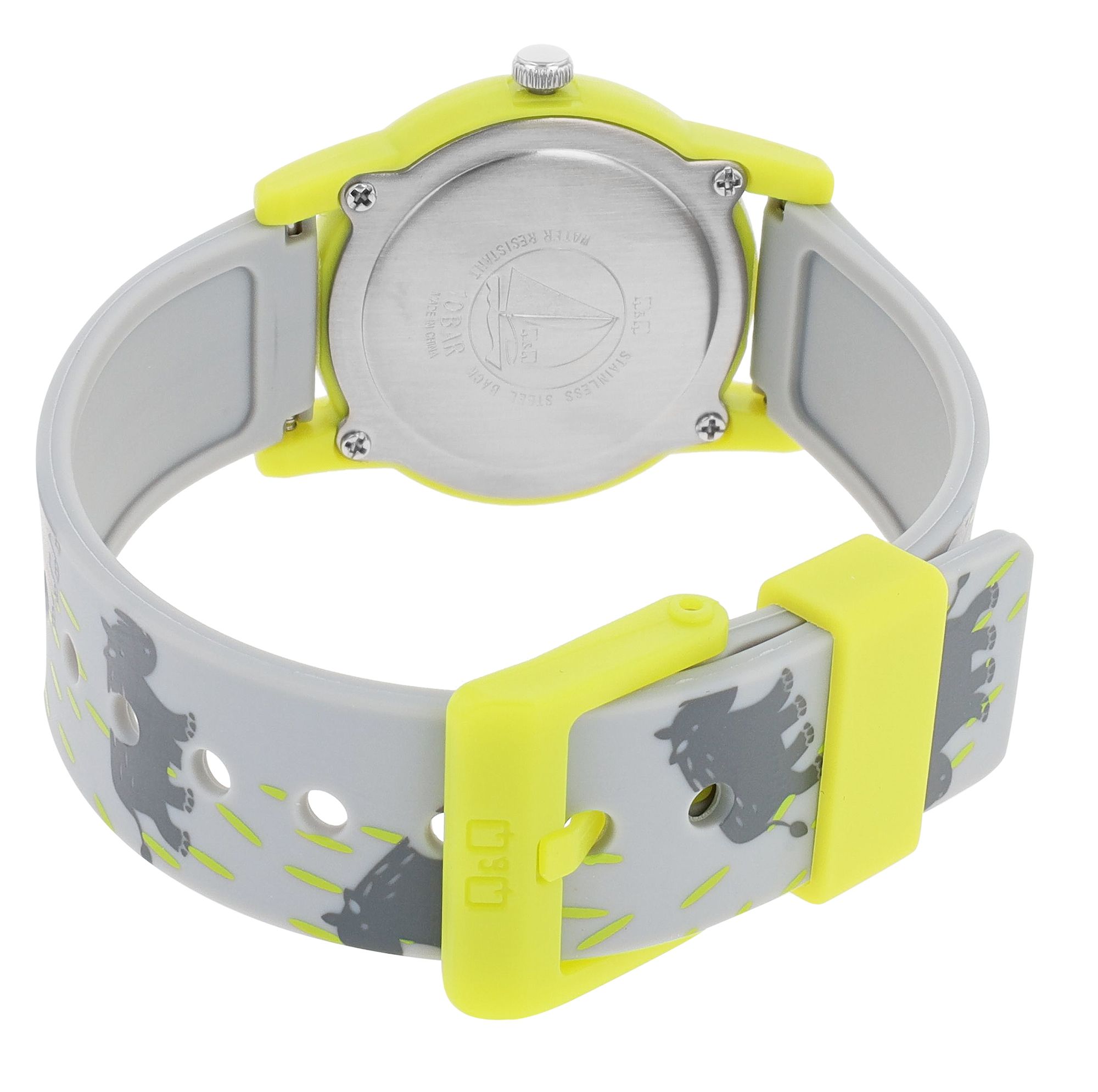 Q&Q Kinderuhr mit Silikonarmband, "Nashorn/ Safari", 10 Bar