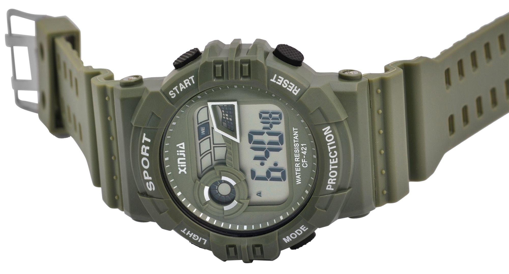 XINJIA Digitaluhr mit Silikonarmband, grün