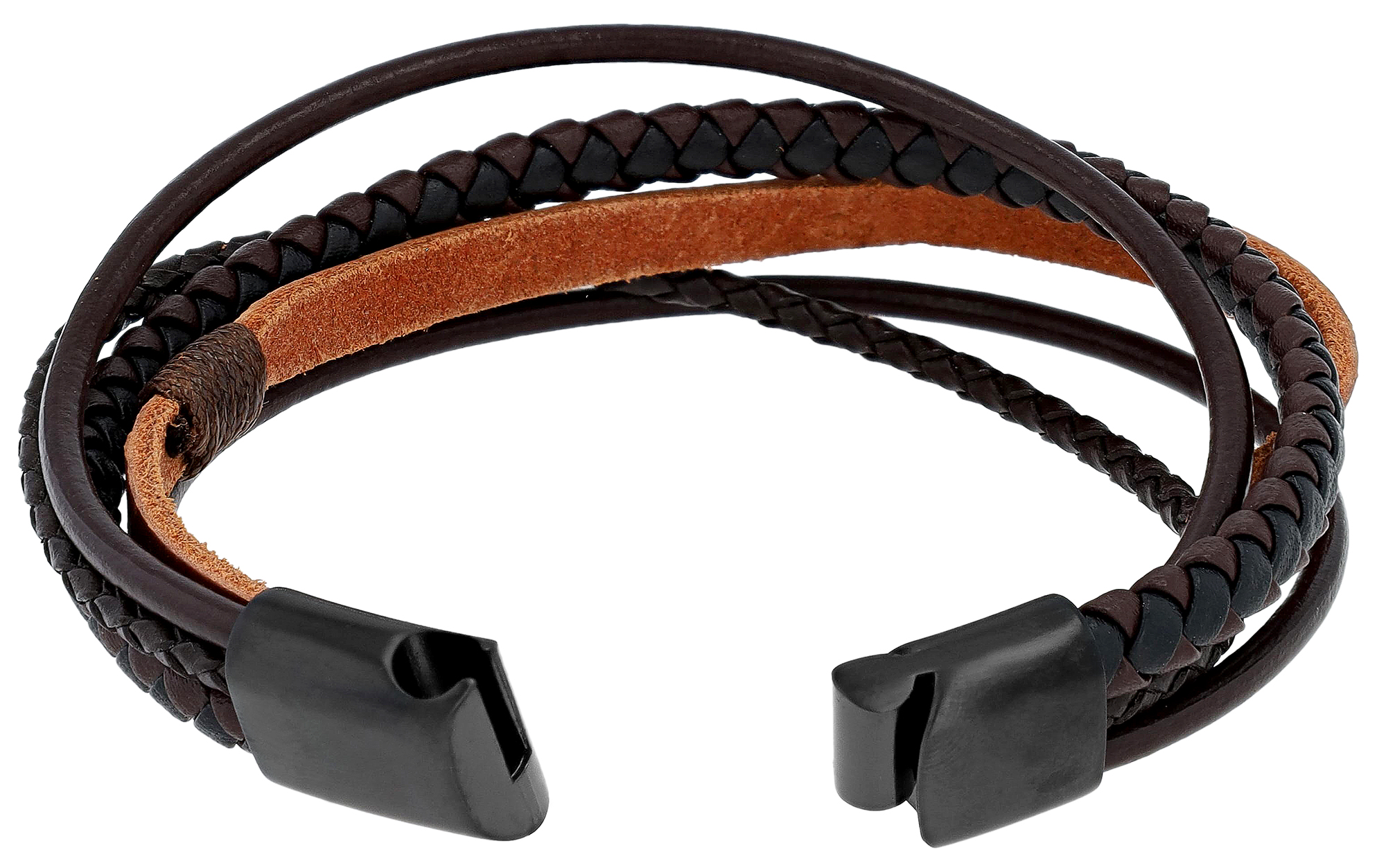 "Abbe" Echtlederarmband 22 cm, Magnetschließe, braun