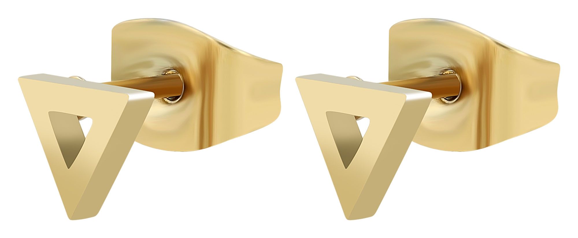 Akzent Dreieck-Ohrstecker "Jude" aus Edelstahl, goldfarben