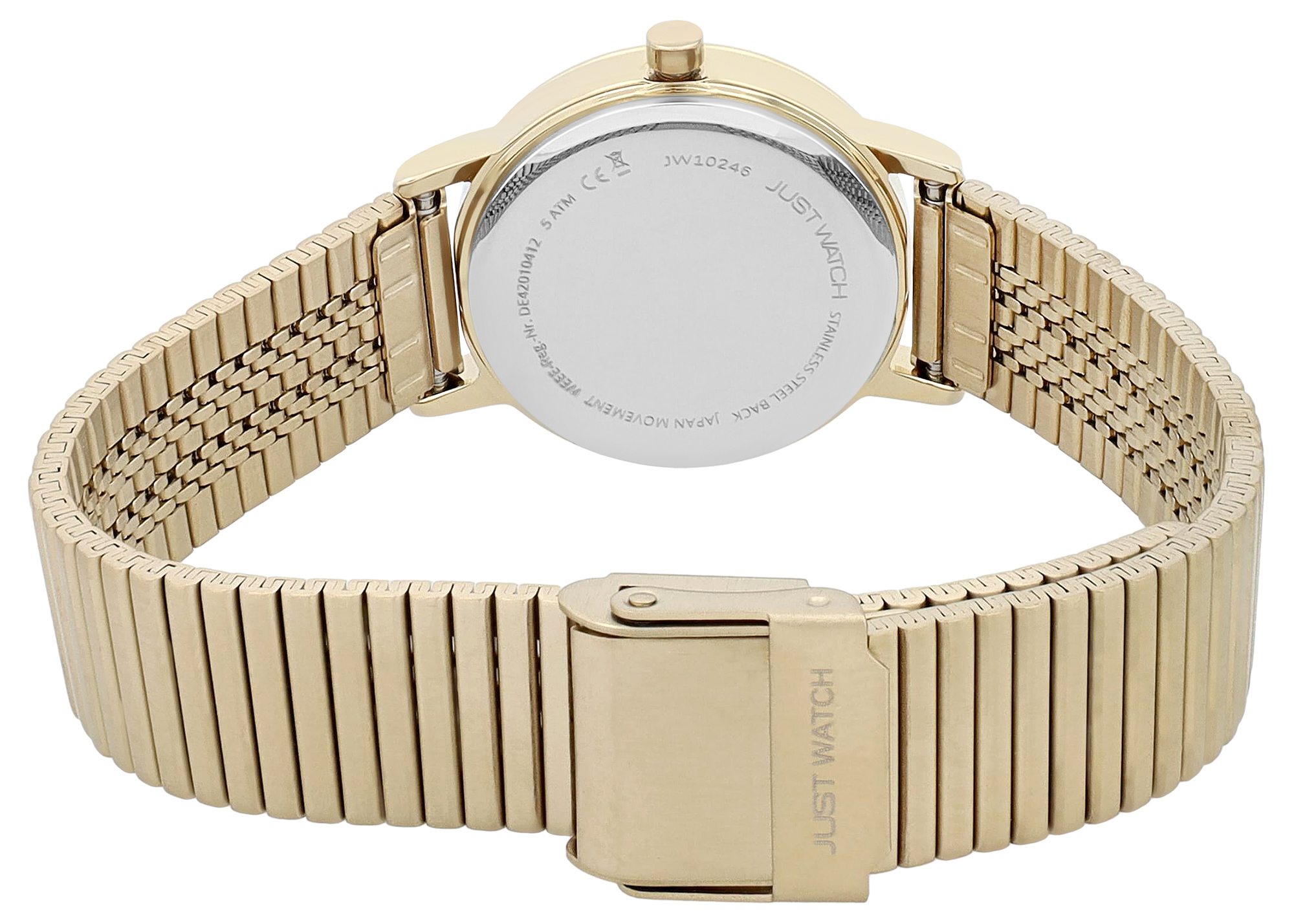 Just Watch Damenuhr "Ester" mit Edelstahlband, Ø 28 mm, goldfarben/ braun