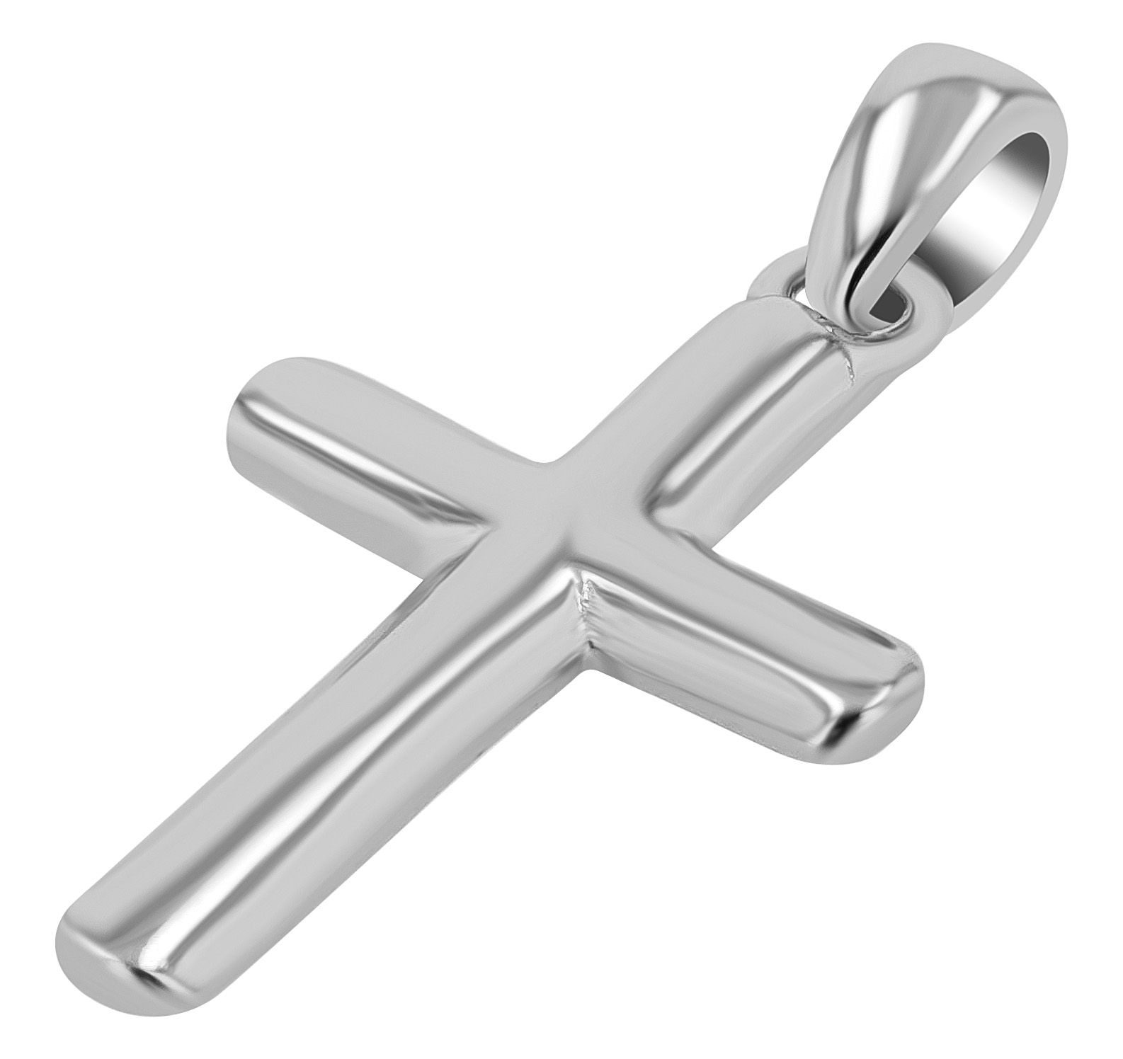 "Esther" - 925/- Echt Silber Anhänger - Kreuz, rhodiniert