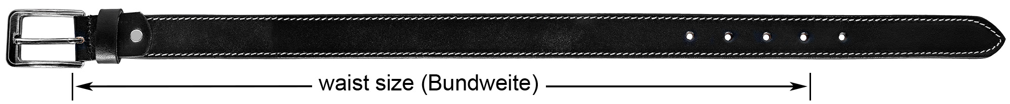 Leonardo Verrelli Echtleder Gürtel - Übergrößen 120 cm/ 30 mm, schwarz, kürzbar