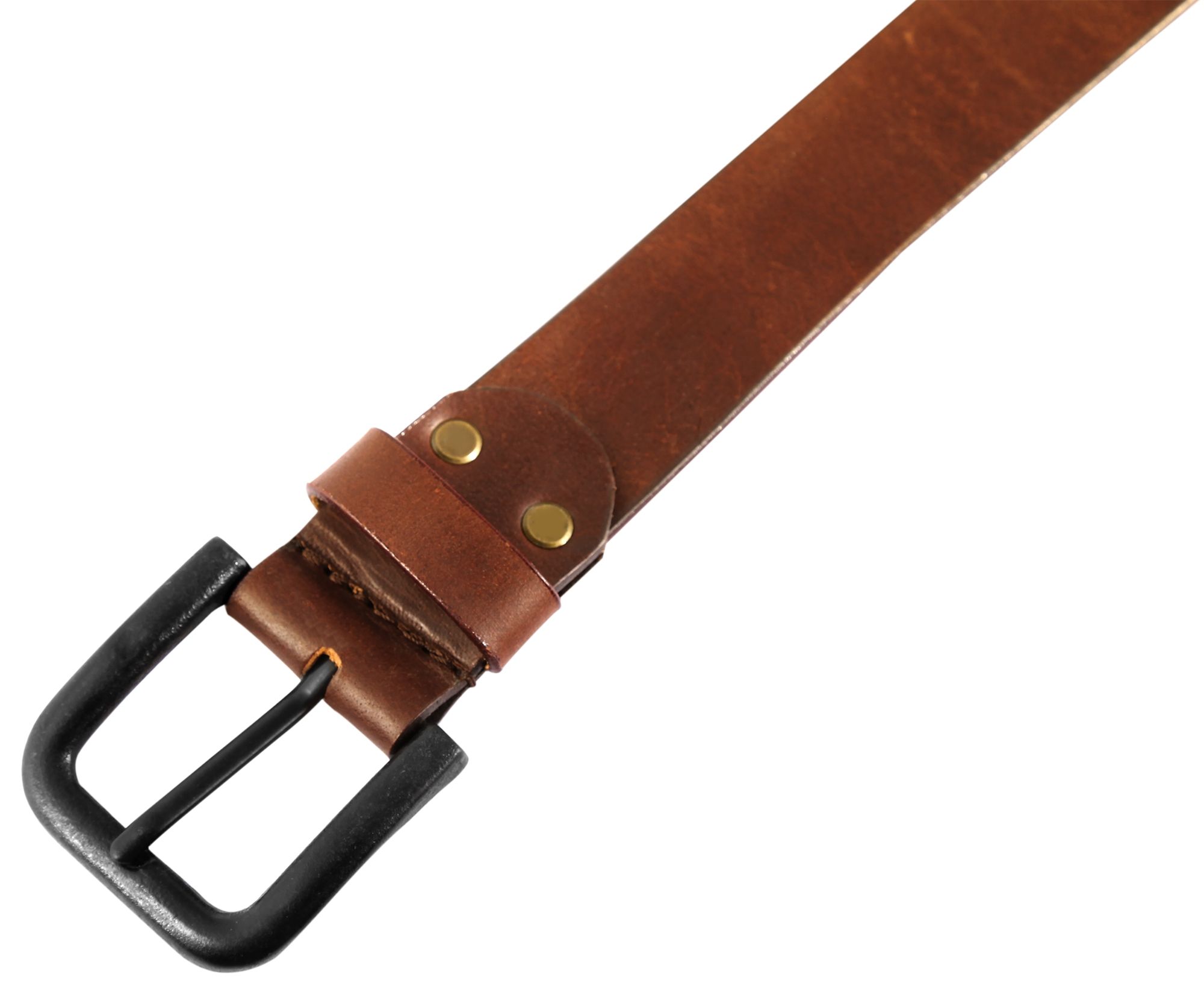 Leonardo Verrelli Echtledergürtel, Büffelleder, dunkelbraun, kürzbar, Länge 80 cm