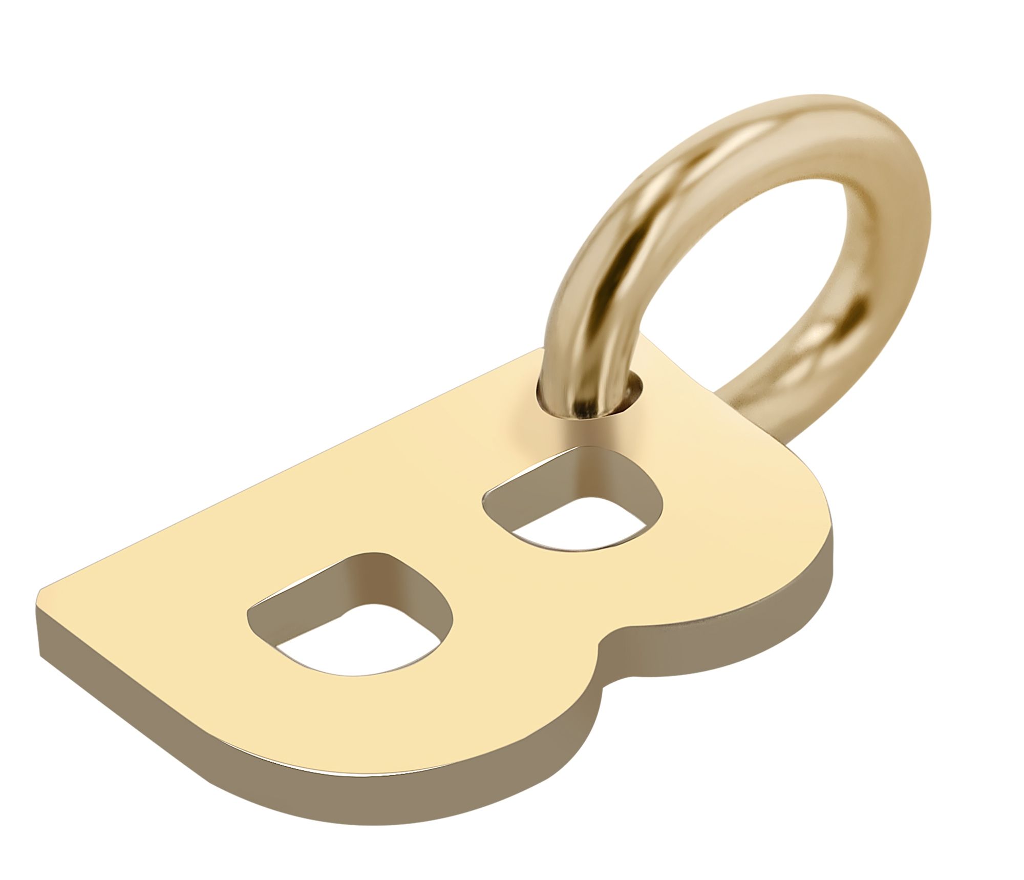 375/- Gold Anhänger "Golden Initials - B" ohne Kette, Buchstaben, Initialien, 9 Karat, Gelbgold
