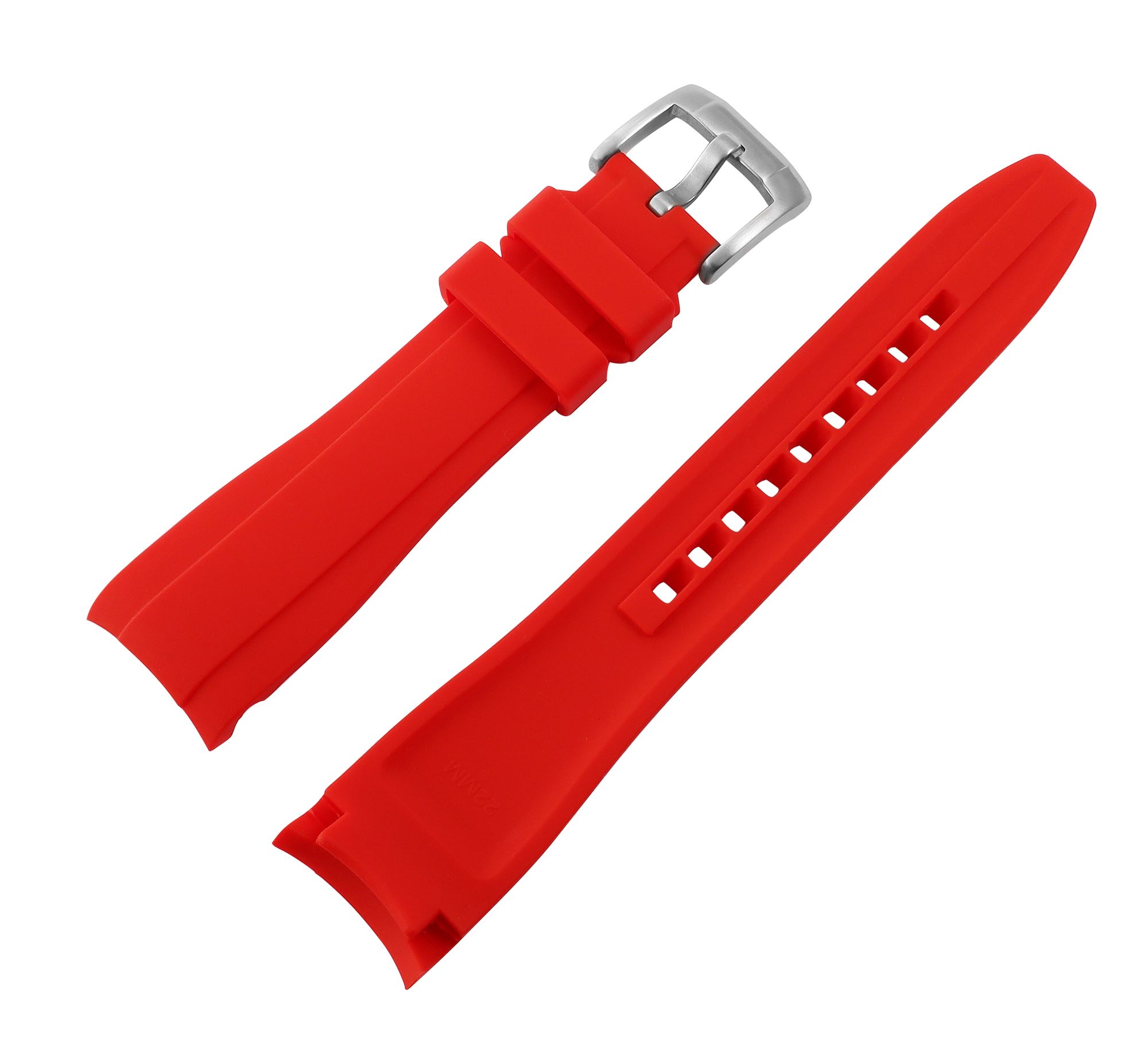Silikon Uhrenarmband, Dornschließe, rot, 20 mm