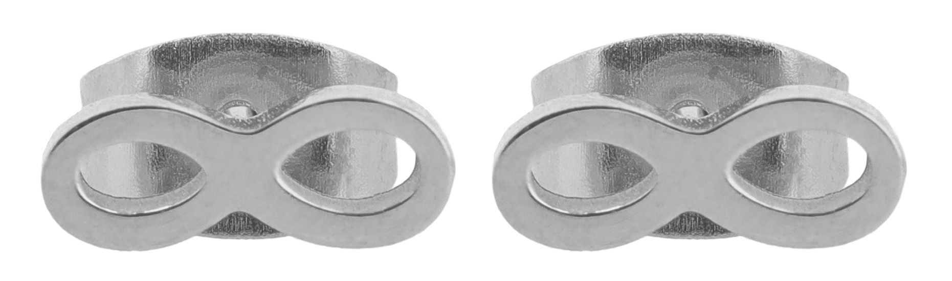Akzent Infinity-Ohrstecker "Cyra", Edelstahl, 3 x 9 mm, silberfarben