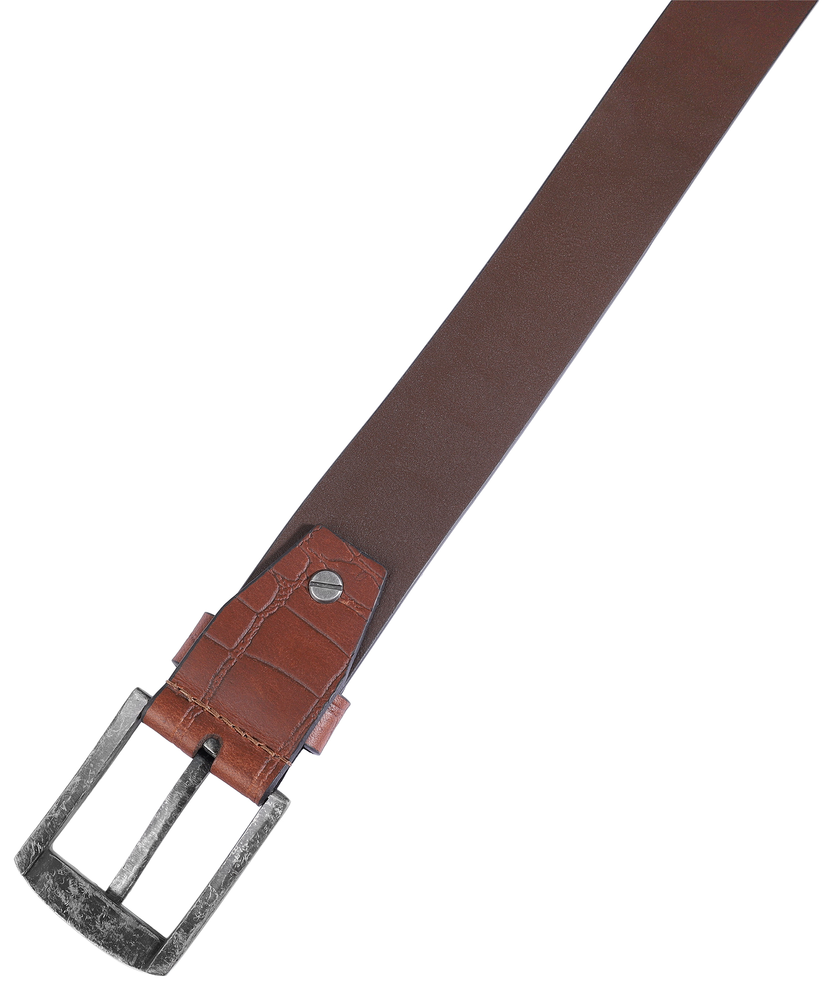 Leonardo Verrelli Echtleder Gürtel, braun, kürzbar, 120 cm