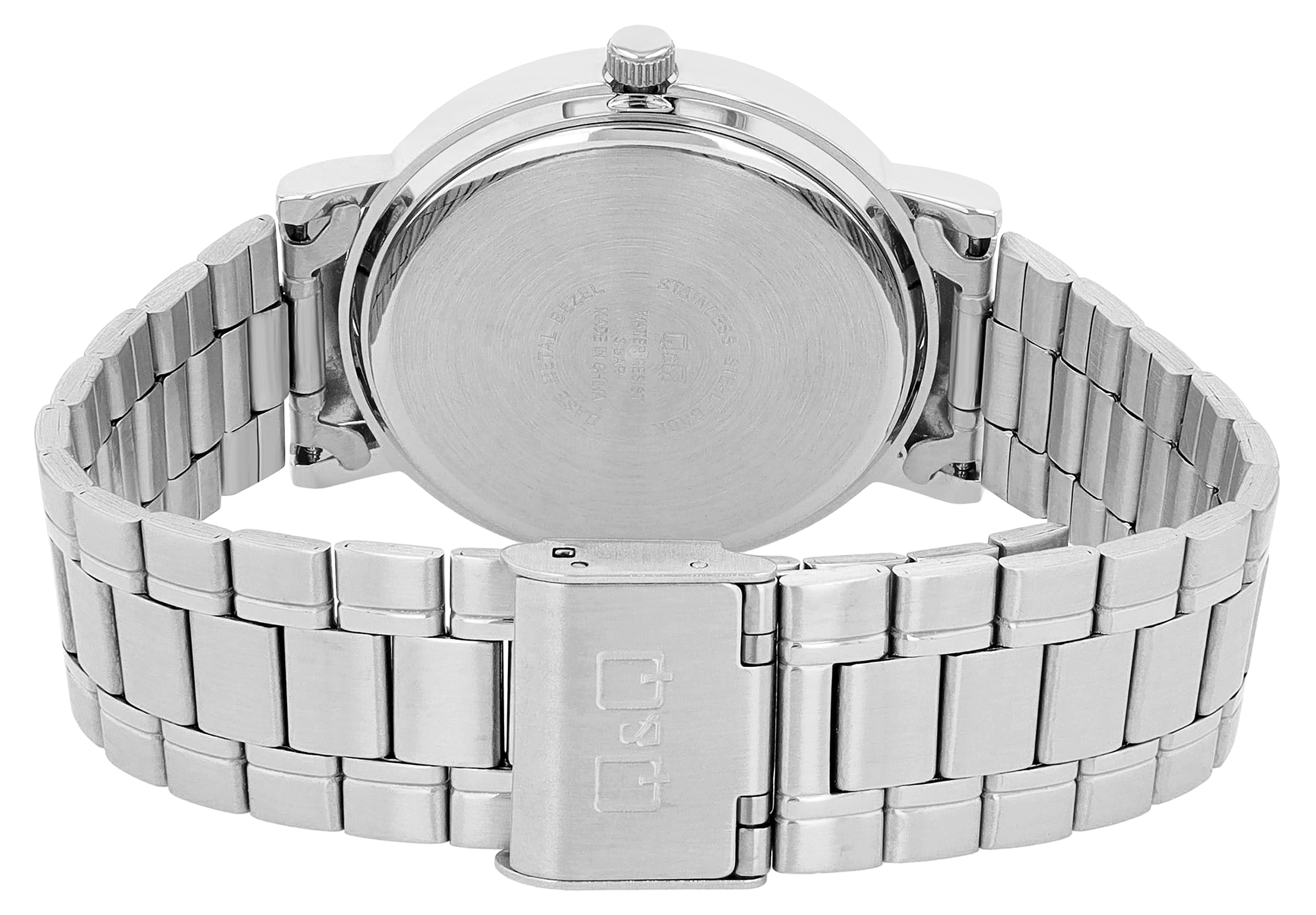 Q&Q Herrenuhr mit Edelstahlband, 3 BAR, silberfarben