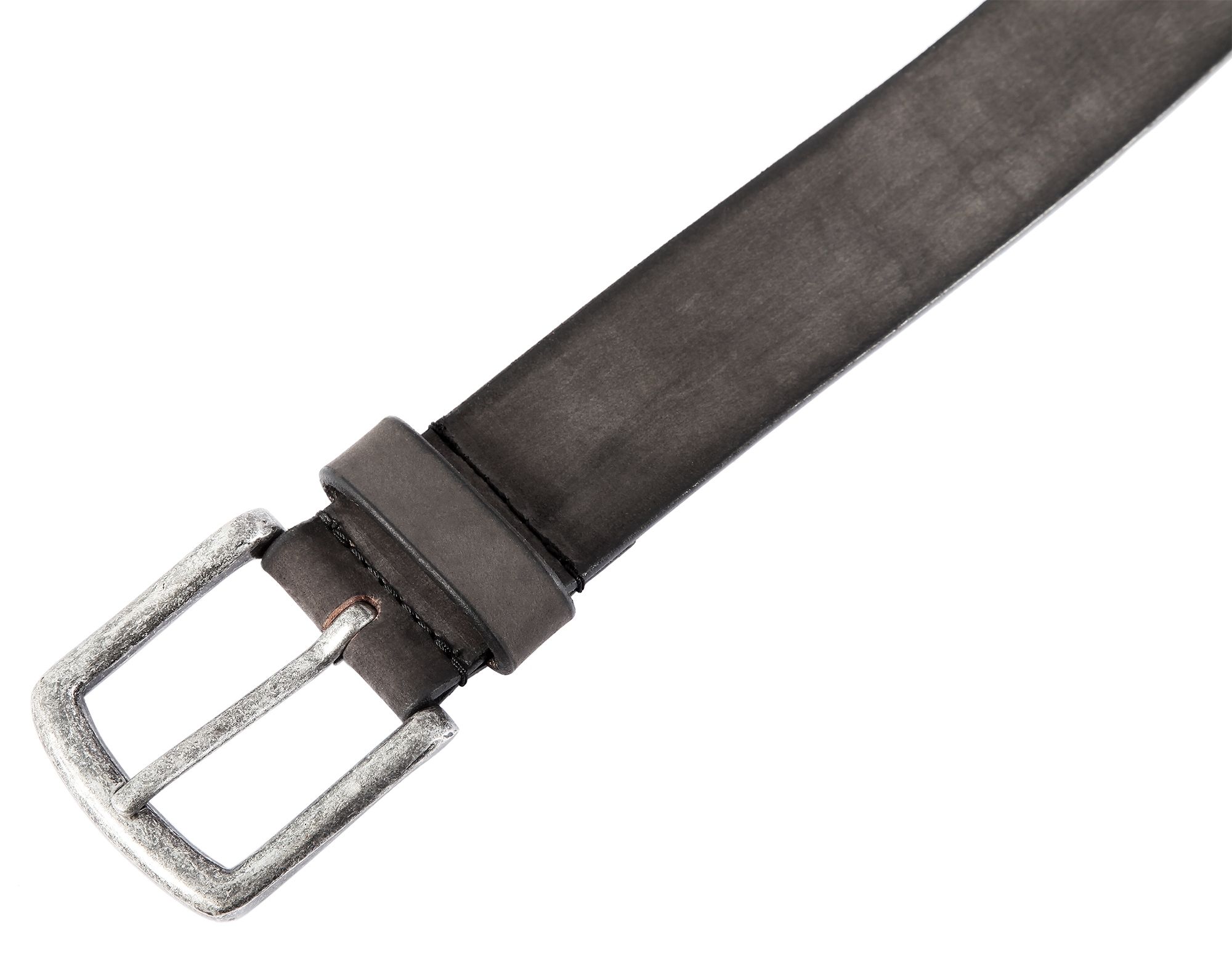 Leonardo Verrelli Echtledergürtel, dunkelgrau, Bundweite 120 cm