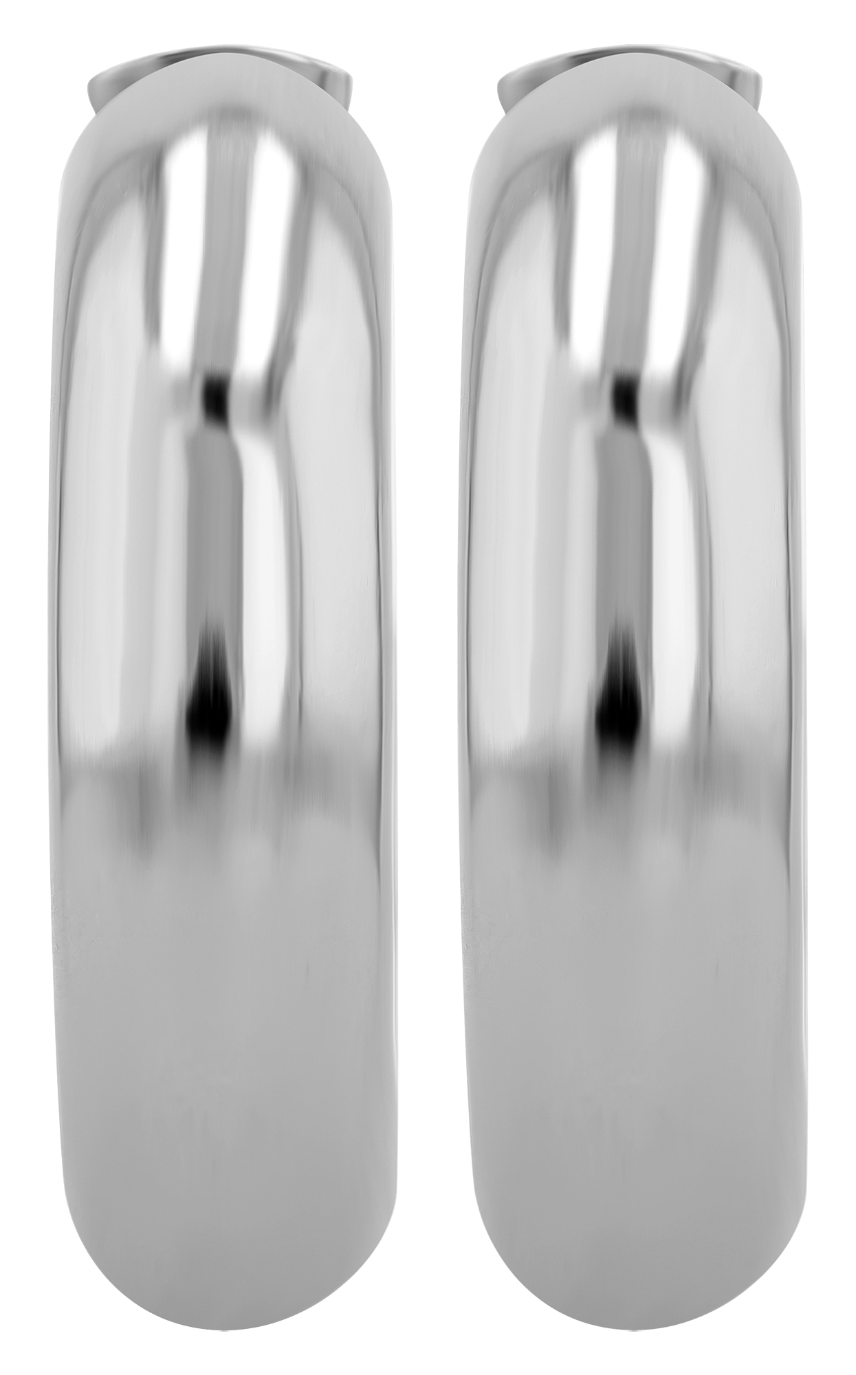 "Hanny" Edelstahl Creolen/ Halbcreole, Ø 15 mm, silberfarben