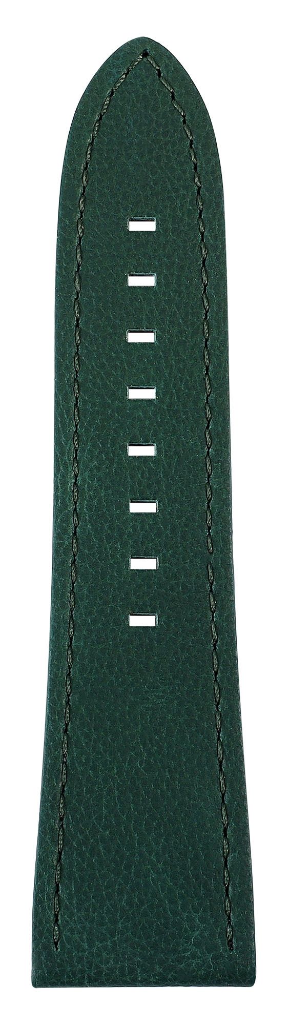 Echtleder-Uhrenarmband "super-soft", grün, Naht,22 mm