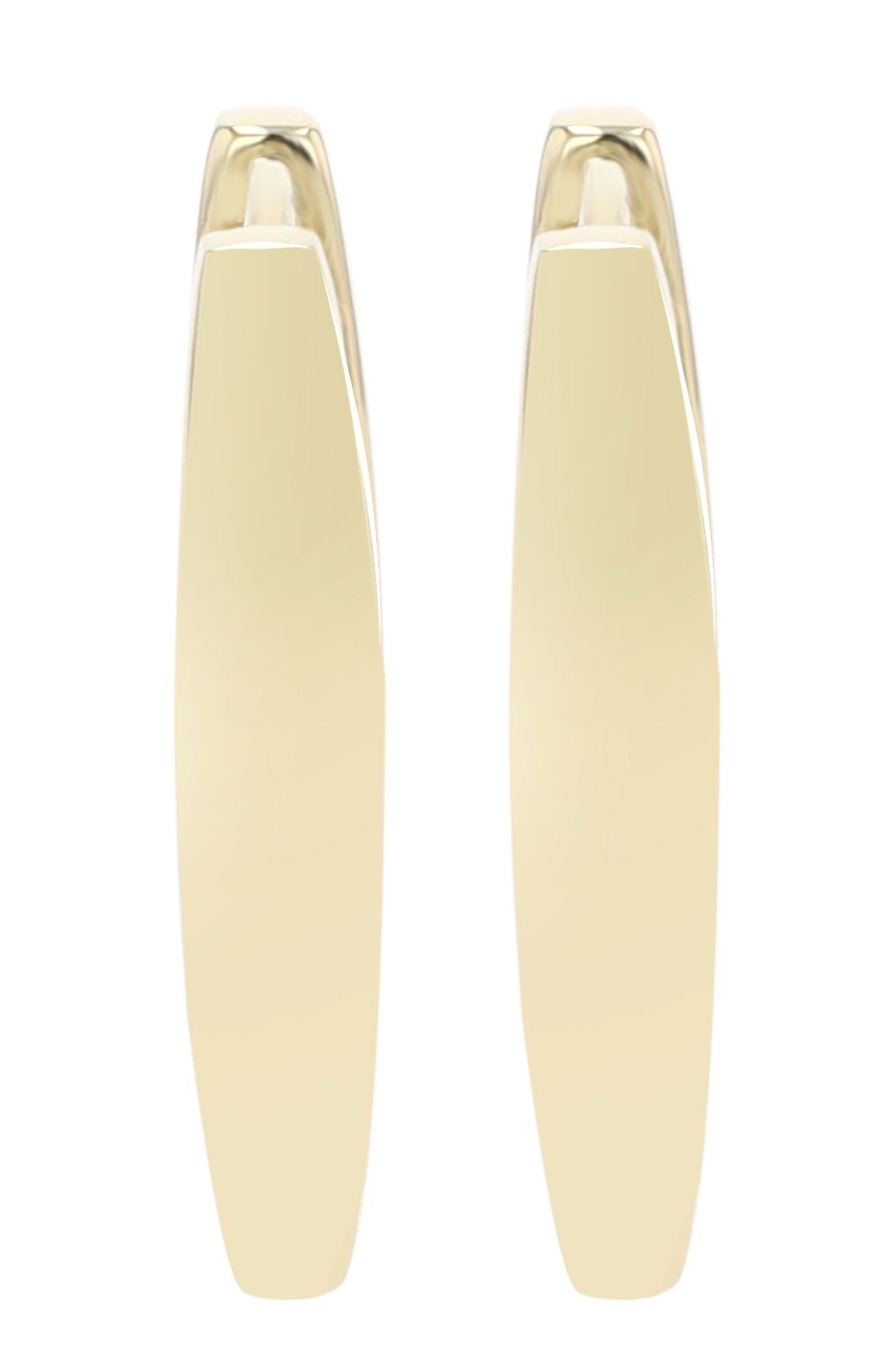333er/ Gold Klapp-Creolen, Gelbgold, 8 Karat, eckig