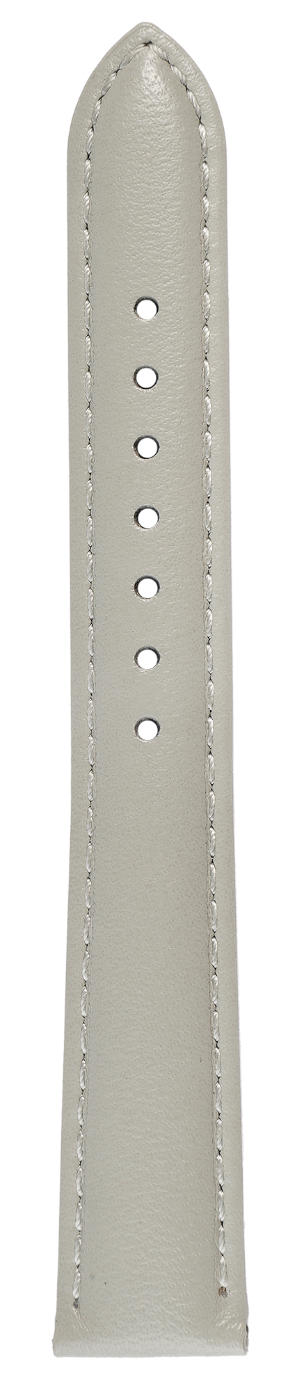 Gr 12 mm Uhrenarmband aus Echtleder in grau, genäht