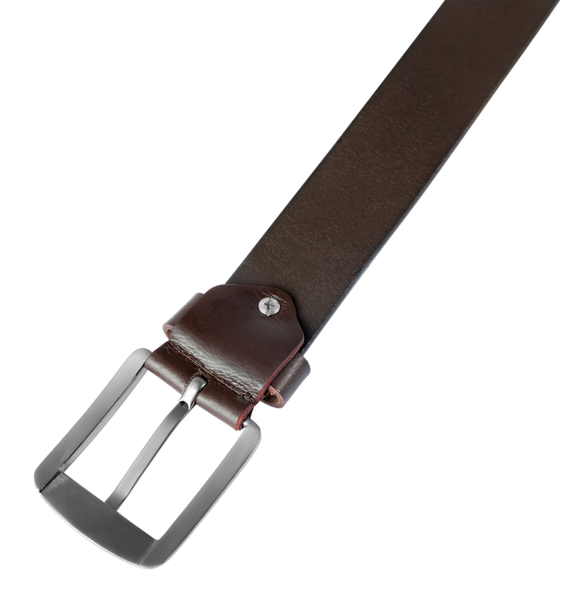 Leonardo Verrelli Gürtel Echtleder, kürzbar, braun, 120 cm