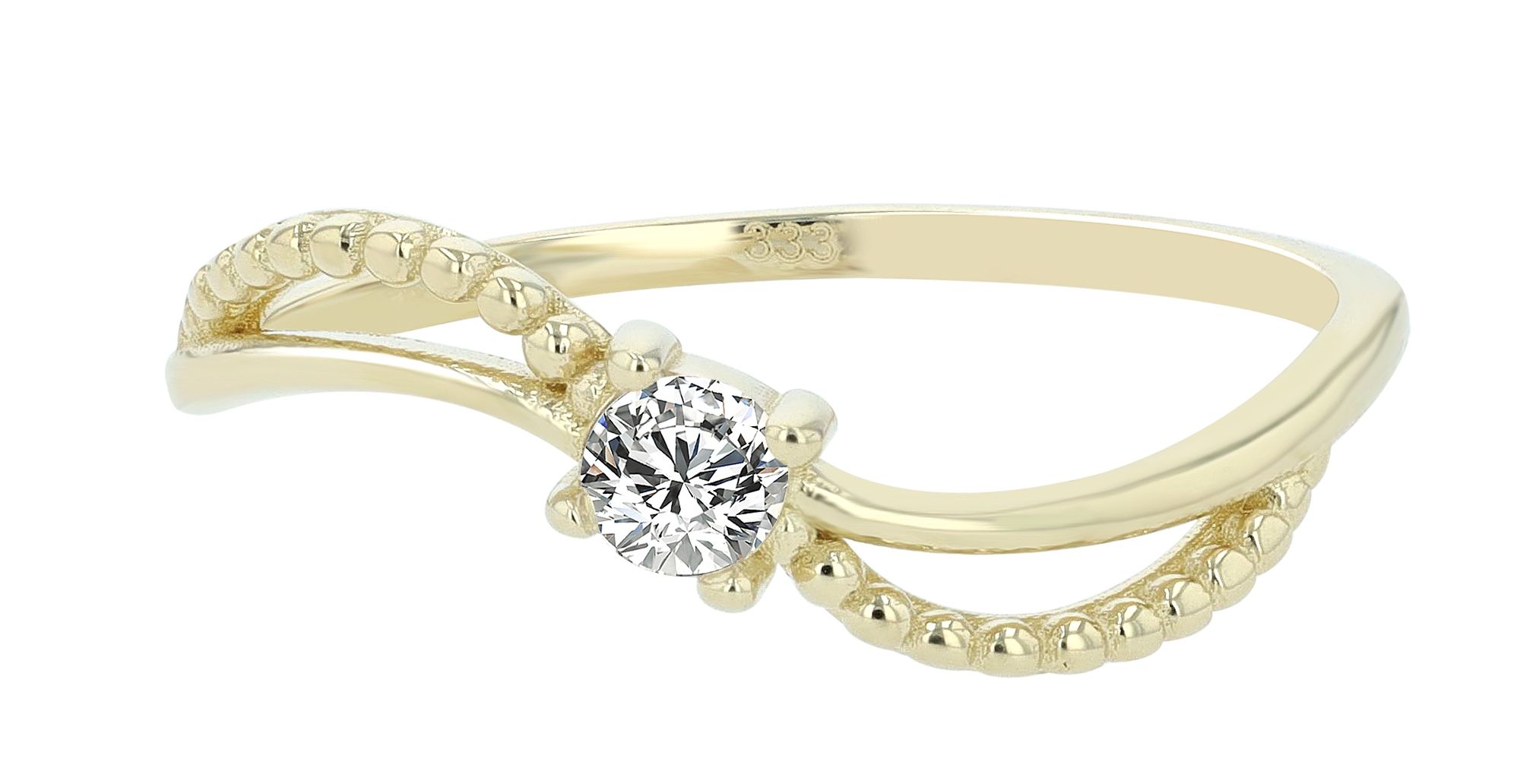 333/- Gold Ring "Delanie" , 8 Karat, Gelbgold, Gr. 52