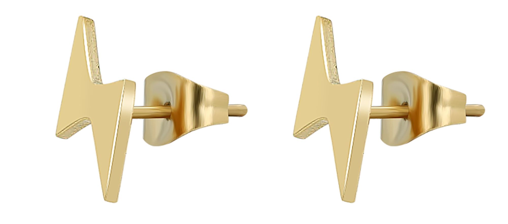 Akzent Blitz-Ohrstecker "Ryx" aus Edelstahl, goldfarben