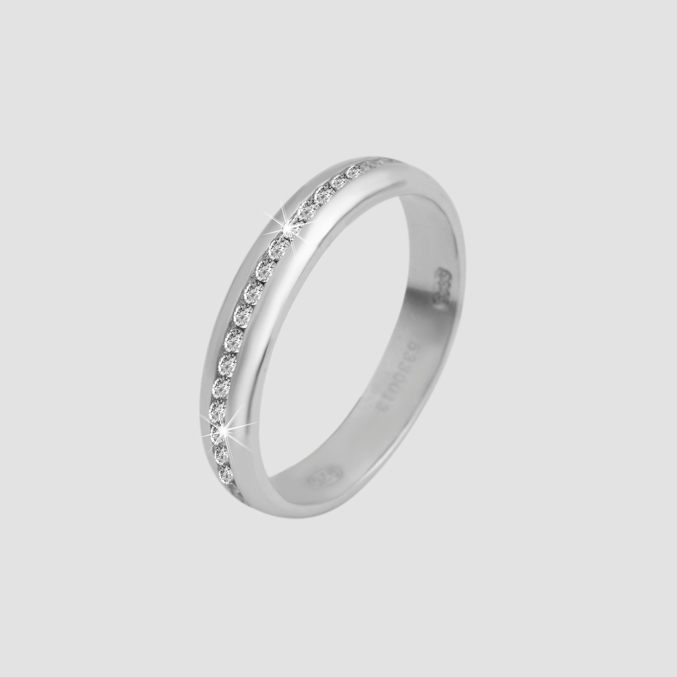 "Gerda" 925 Echt Silber Damen-Ring, Zirkonia 925/rhodiniert, Gr. 52