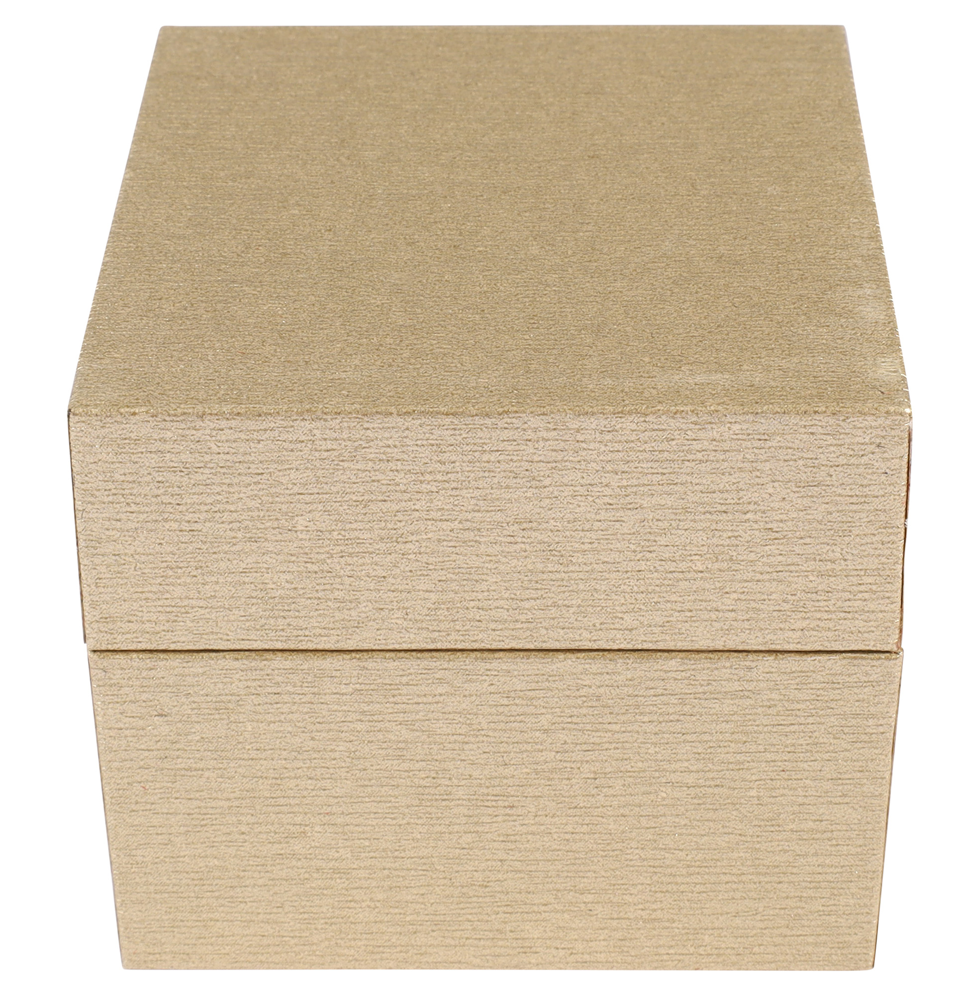 Schmuckboxen in Holzoptik, goldfarben, VE12, 5,8 x 6,2 cm