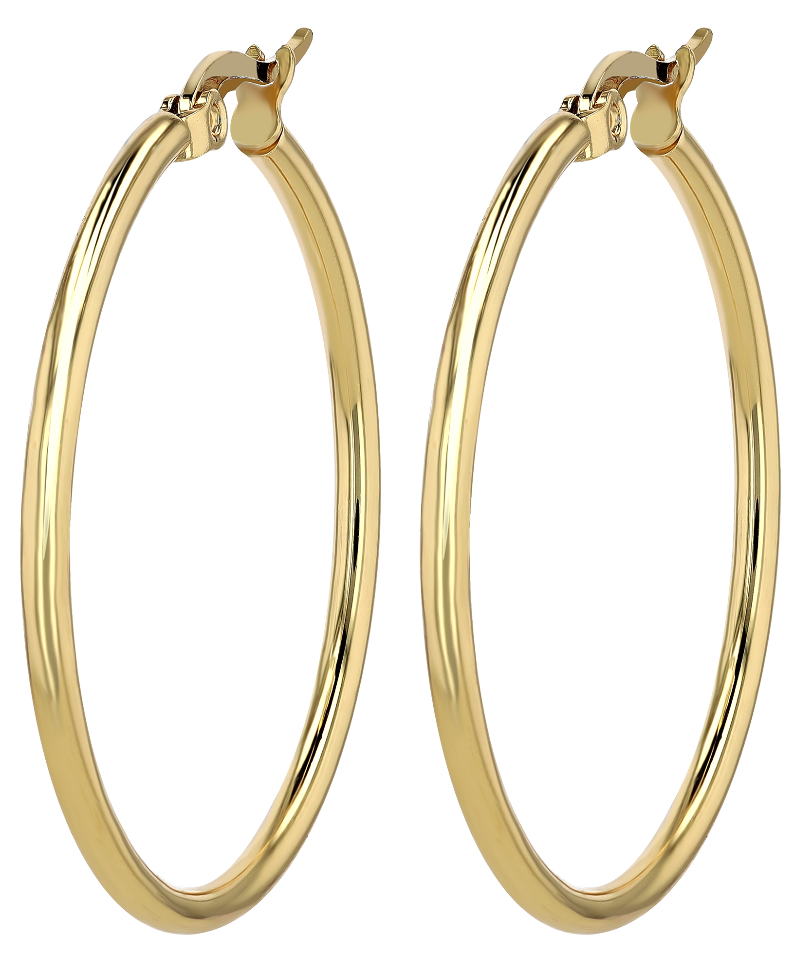 "Edina", Akzent Edelstahl Creolen Ø 30 mm, goldfarben