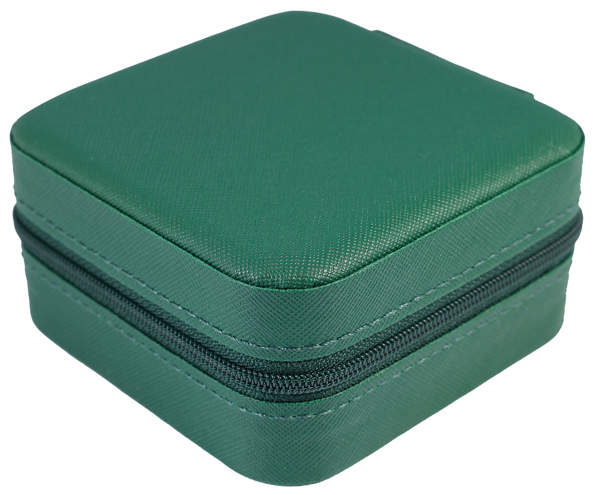 Aufbewahrungsbox für Schmuck/ Schmuck-Etui, 10 x 10 cm, grün