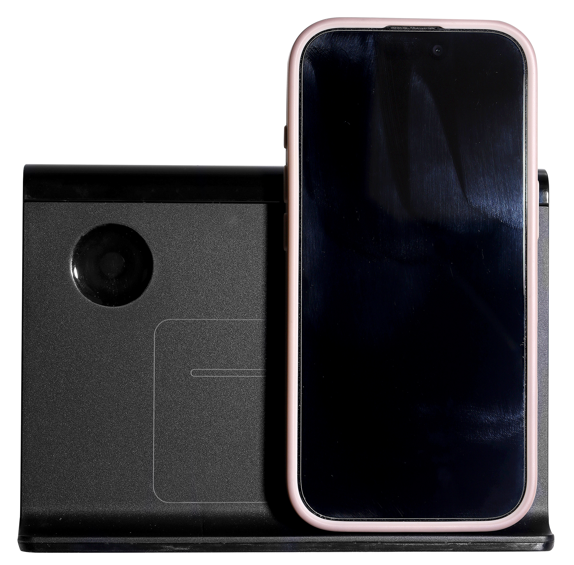 Multifunktions-Wecker (großer roter LED Anzeige, Wireless Ladestation, inkl. USB Kabel), schwarz