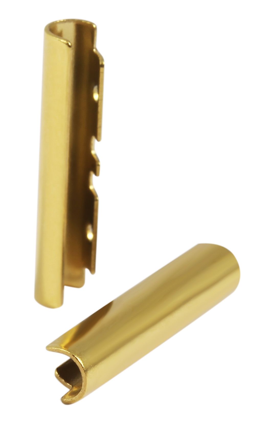 Edelstahl-Uhrenarmband mit Faltschließe, goldfarben, 12 mm