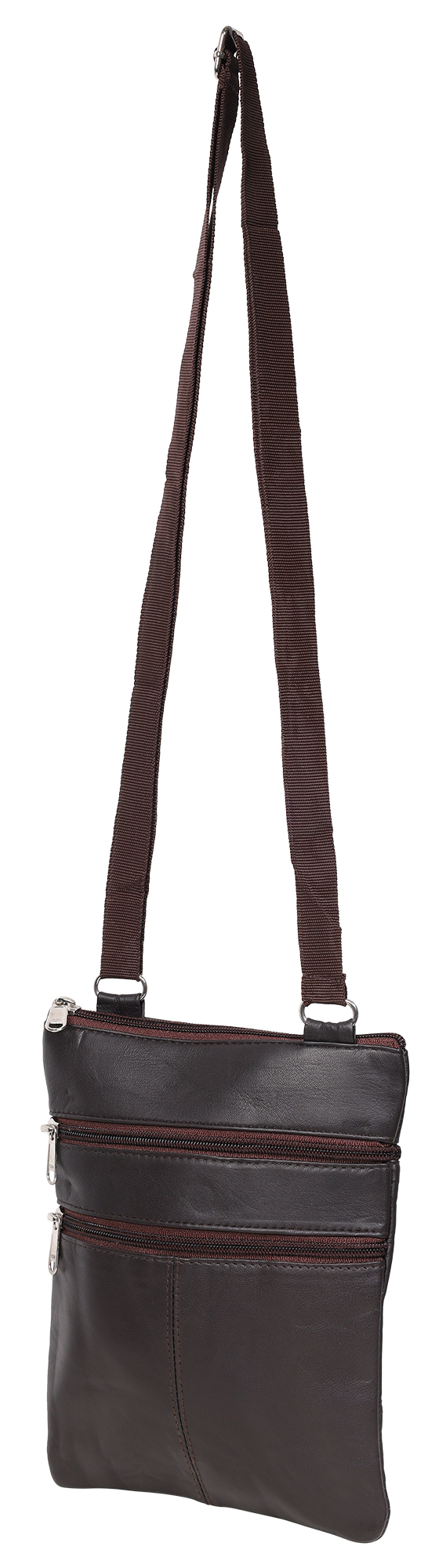 Steinmeister, Echtleder Umhängetaschen/ Crossbody-Tasche, 4 Stück/ Pack, braun