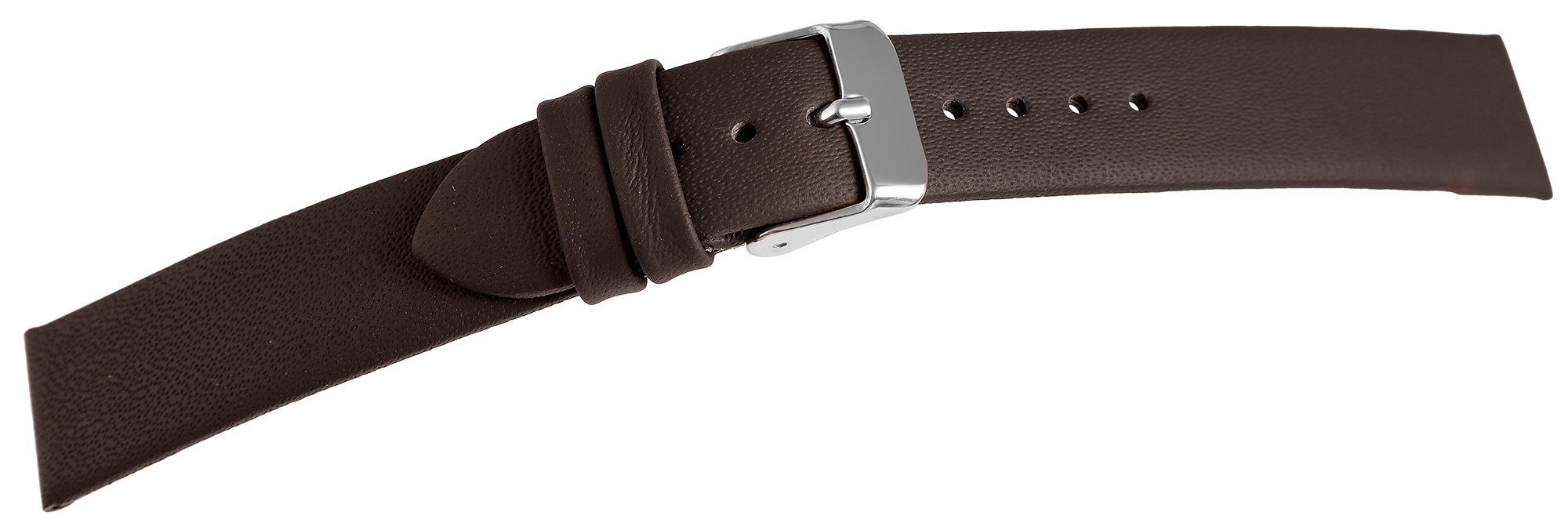 Echtleder-Uhrenarmband, braun, 18 mm