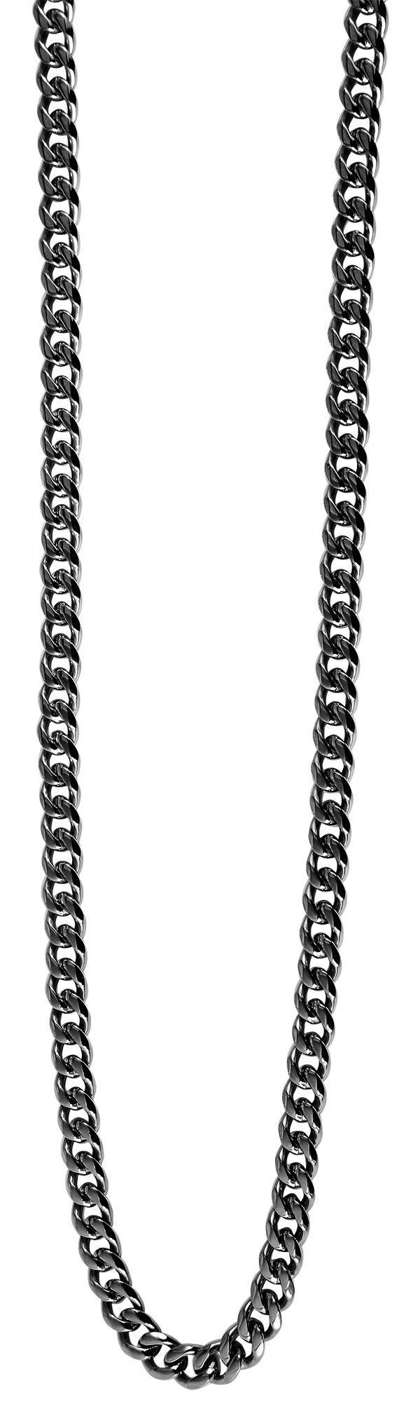 Akzent Panzerkette aus Edelstahl, schwarz, 60 cm