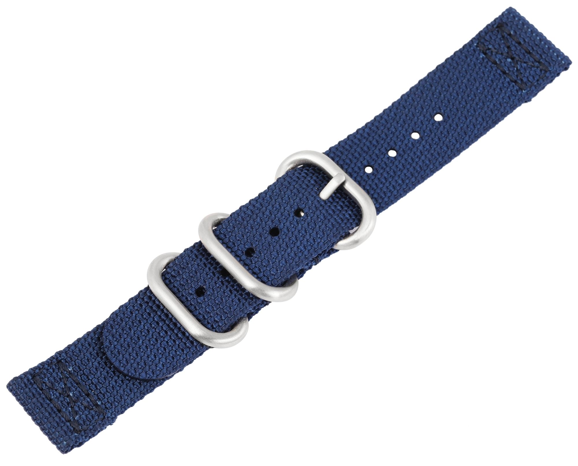 Nylon-Uhrenarmband, blau, Dornschließe, 20 mm