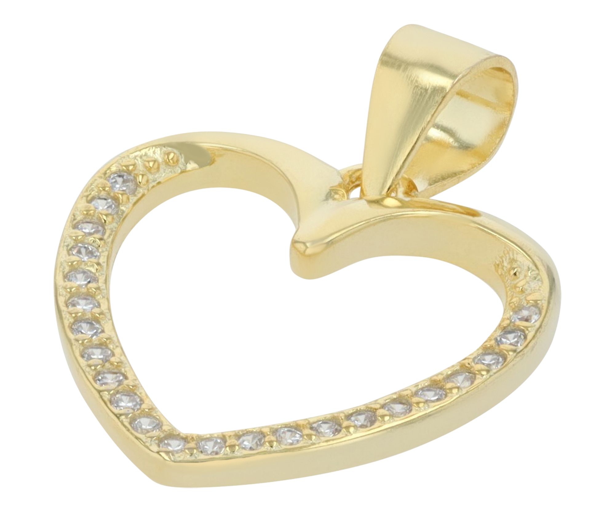 925/- Echt Silber Herzanhänger "Xana", vergoldet
