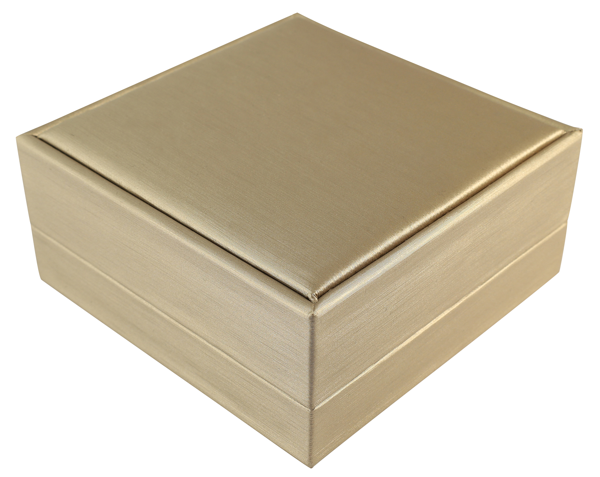 Schmuckbox (Kette) 9 x 9 cm, Kunststoff, champagnerfarben, VE10