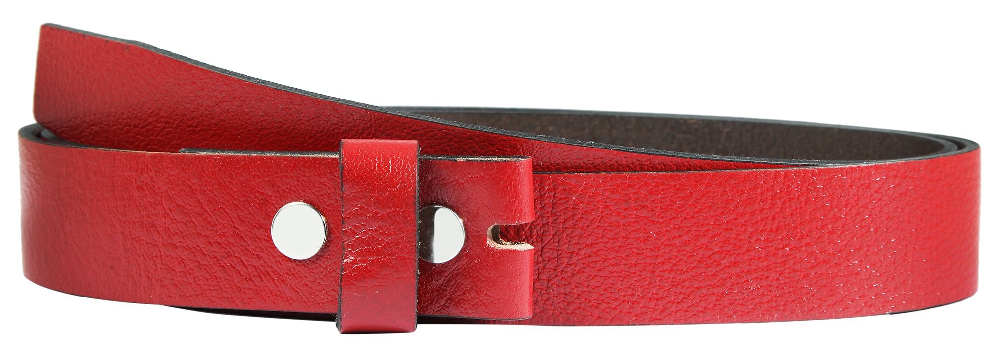 Leonardo Verrelli Echtleder Gürtel für Wechselschnallen, rot, 100 cm