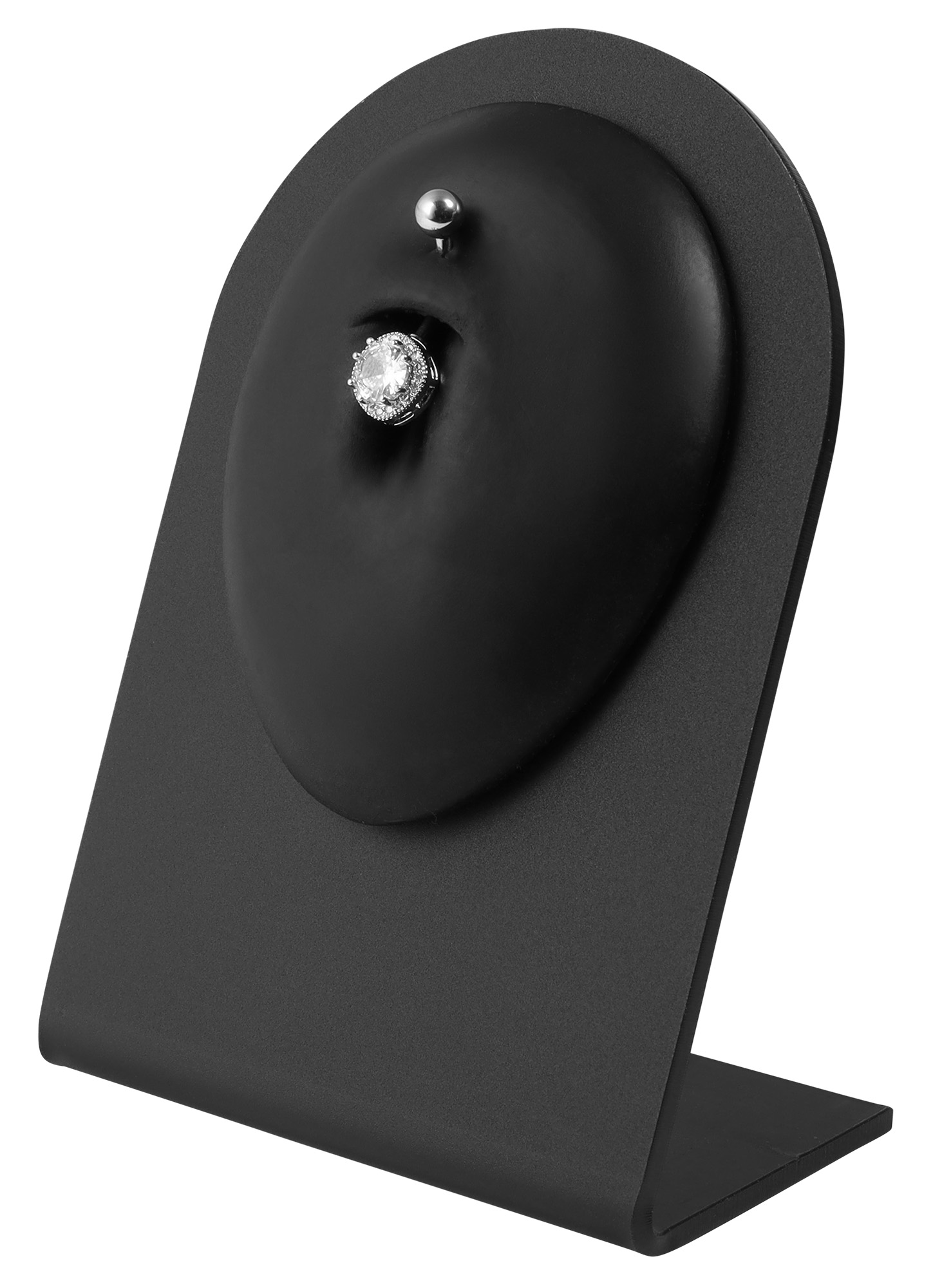 Aufsteller für Piercings, Kunststoff/Silikon, schwarz