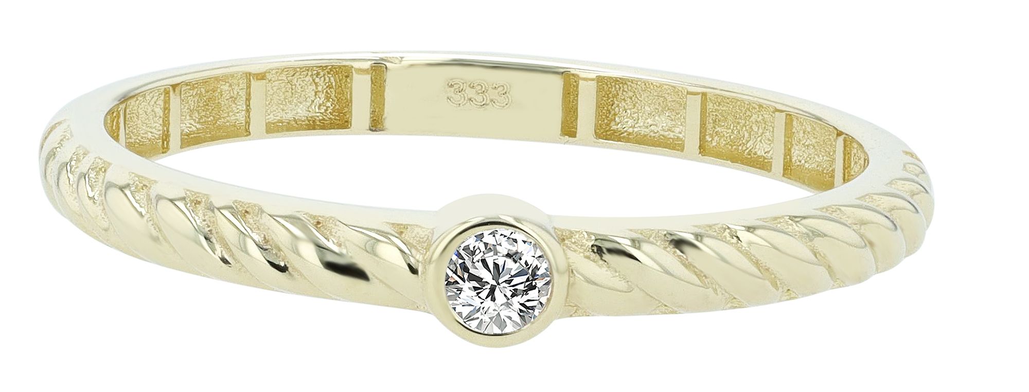 333/- Gold Ring "Maila" mit Zikonia Besatz, 8 Karat, Goldfarbig